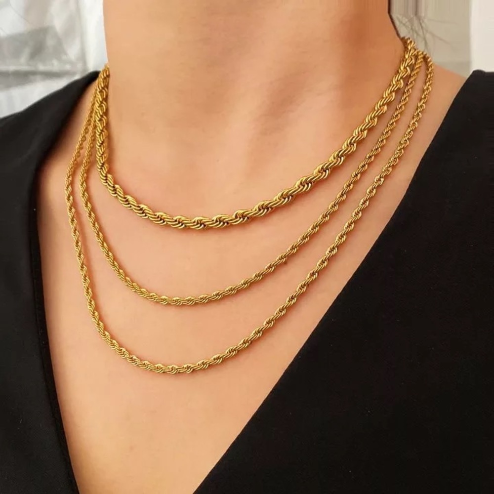 3mm Rope Chain necklace - Picture 2 of 3